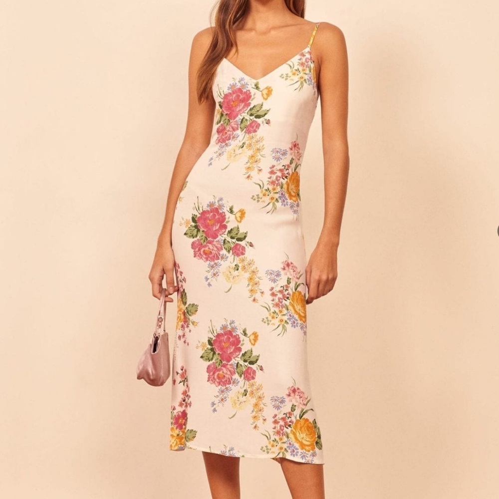 Reformation Boston Floral Midi dress SZ 2